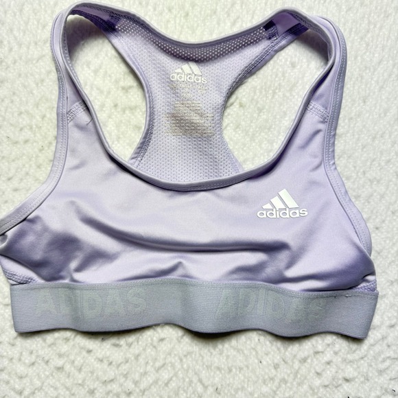 Adidas‎ Sports Bra womens kid small purple Racerback Aeroready Light Support - Picture 1 of 6